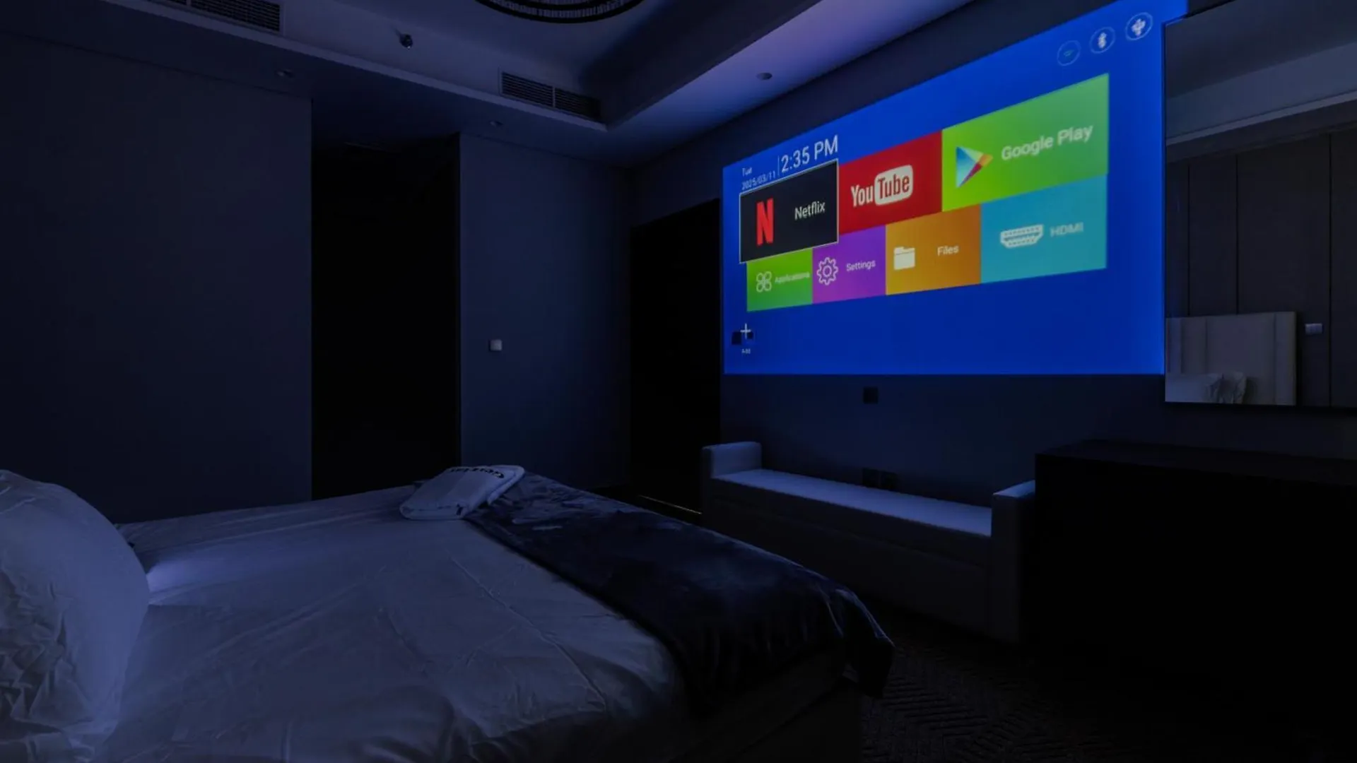 Ramadan Offer!!! Skyline View 1Br, King Bed, Bar & Movie Nights Apartment Dubai